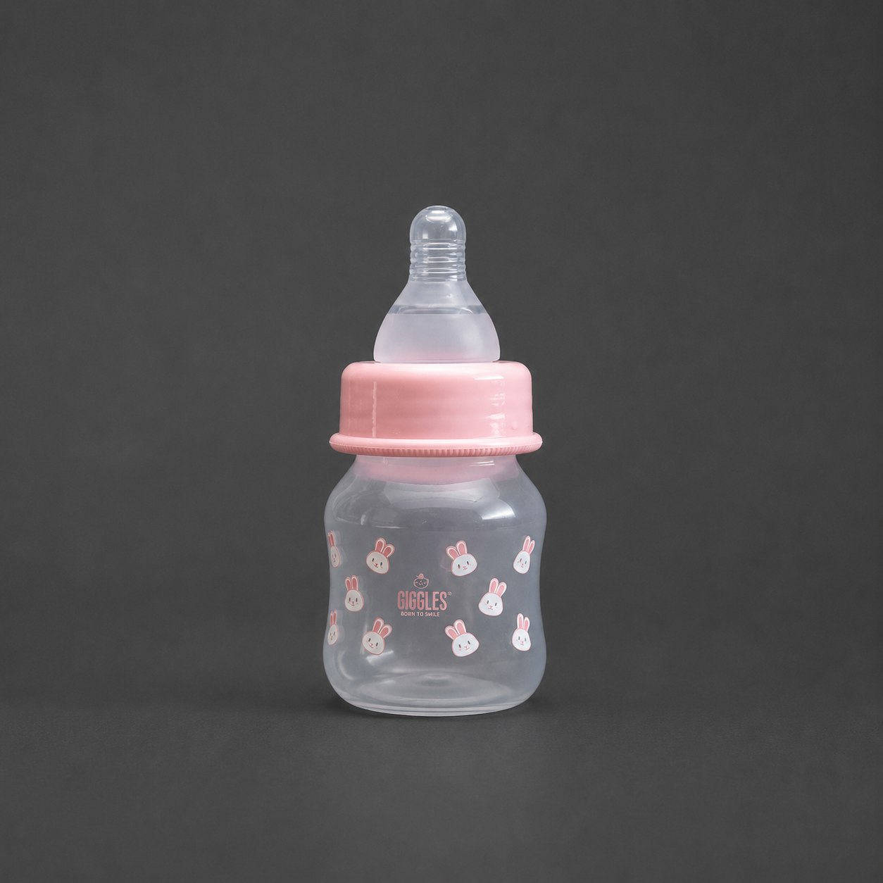 Giggles Normal Neck Baby Feeder 60ml Pink BPA-Free Feeding Bottle