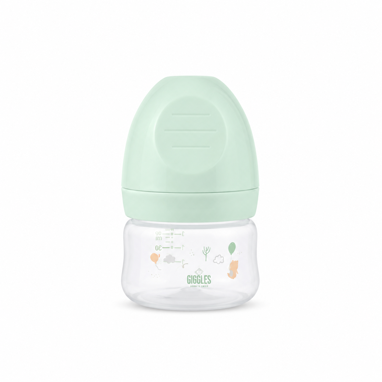 Giggles Wide Neck Baby Feeder 60ml Green BPA-Free Feeding Bottle