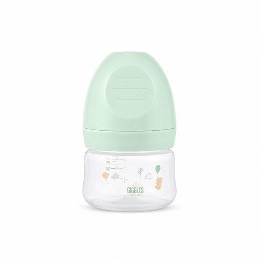 Giggles Wide Neck Baby Feeder 60ml Green BPA-Free Feeding Bottle