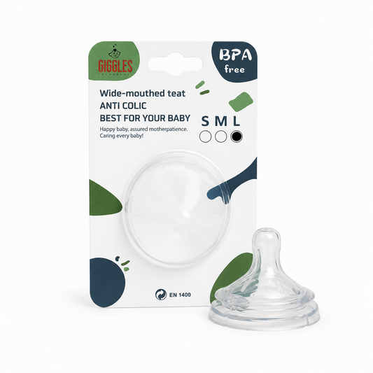 Giggles Breast Shape Baby Nipple BPA-Free Silicone Feeding Nipple
