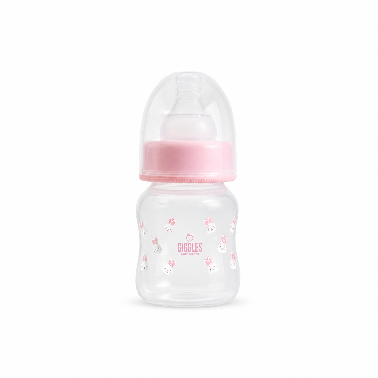 Giggles Normal Neck Baby Feeder 60ml Pink BPA-Free Feeding Bottle